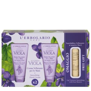 Erboristeria Erbe e Natura L'Erbolario Accordo Viola Creme Mani con Balsamo Labbra