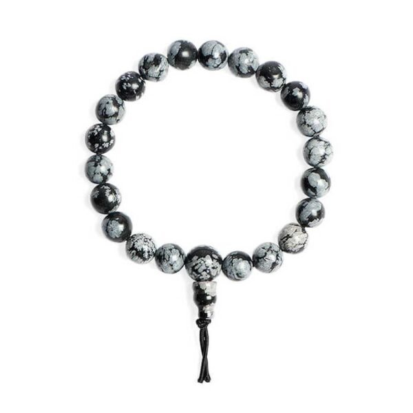 Erboristeria Erbe e Natura Bio Radhika Bracciale Ossidiana Fiocchi Neve